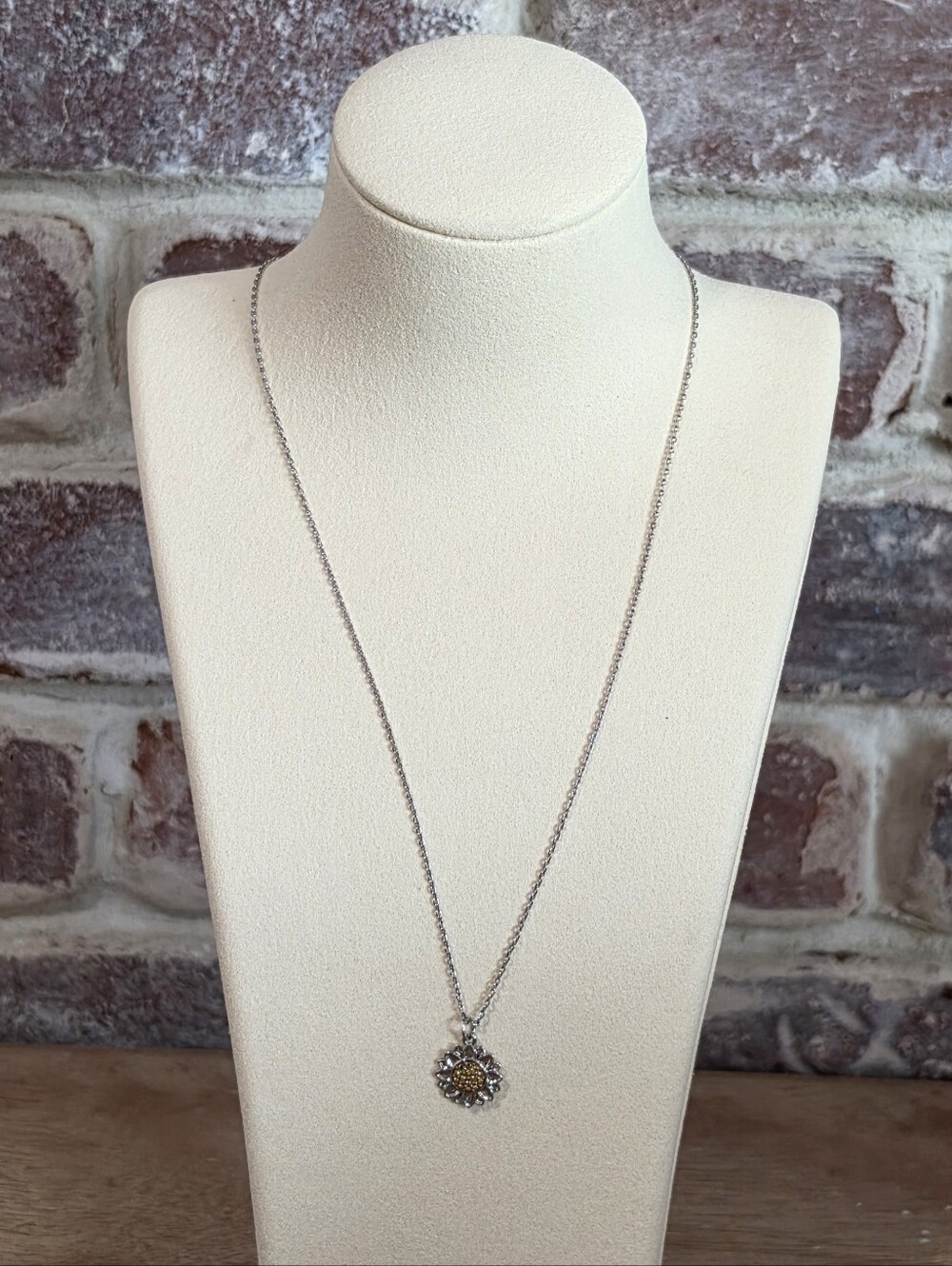 Touchstone Crystal by SwarovskiDelicate Sunflower Pendant Necklace